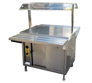 Food Serving Counter With Sneeze Guard