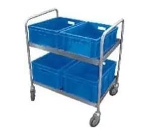 Plate Collection Trolley With Crates