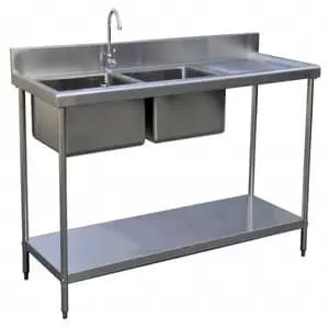 Two Sink Unit With Table